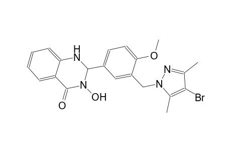 2-{3-[(4-bromo-3,5-dimethyl-1H-pyrazol-1-yl)methyl]-4-methoxyphenyl}-3-hydroxy-2,3-dihydro-4(1H)-quinazolinone