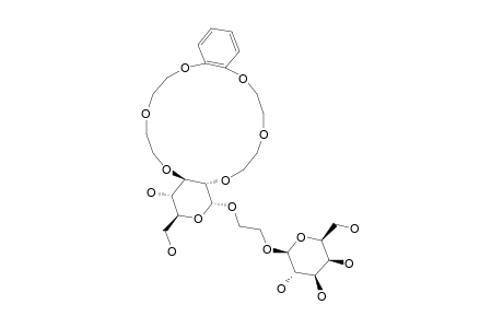 ETHYL-2-(BETA-D-GALACTOPYRANOSYL)-[2,3-B]-(11,12-BENZO-1,4,7,10,13,16-HEXAOXACYCLOOCTADECA-11-ENE)-2,3-DIDEOXY-ALPHA-D-GLUCOPYRANOSIDE