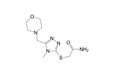 2-[[4-methyl-5-(4-morpholinylmethyl)-1,2,4-triazol-3-yl]thio]acetamide