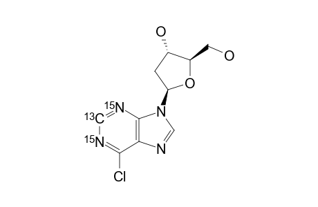 [2-(13)C-1,3-(15)N2]-6-CHLORO-9-(2-DEOXY-BETA-D-ERYTHRO-PENTOFURANOSYL)-PURINE