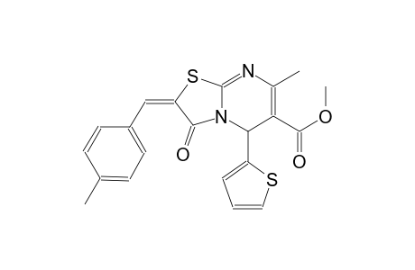 methyl (2E)-7-methyl-2-(4-methylbenzylidene)-3-oxo-5-(2-thienyl)-2,3-dihydro-5H-[1,3]thiazolo[3,2-a]pyrimidine-6-carboxylate