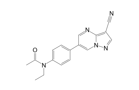6-[4-(N-ACETYL-N-ETHYL)-AMINOPHENYL]-3-CYANOPYRAZOLO-[1,5-A]-PYRIMIDINE