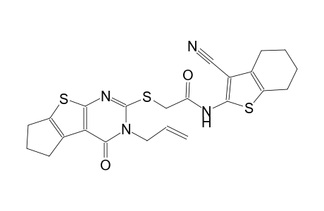 acetamide, N-(3-cyano-4,5,6,7-tetrahydrobenzo[b]thien-2-yl)-2-[[3,5,6,7-tetrahydro-4-oxo-3-(2-propenyl)-4H-cyclopenta[4,5]thieno[2,3-d]pyrimidin-2-yl]thio]-