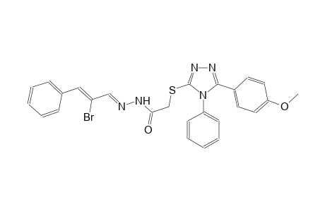 acetic acid, [[5-(4-methoxyphenyl)-4-phenyl-4H-1,2,4-triazol-3-yl]thio]-, 2-[(E,2Z)-2-bromo-3-phenyl-2-propenylidene]hydrazide