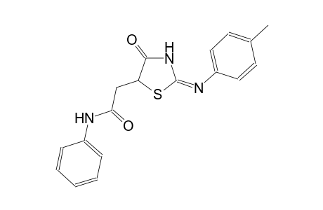 2-{(2E)-2-[(4-methylphenyl)imino]-4-oxo-1,3-thiazolidin-5-yl}-N-phenylacetamide