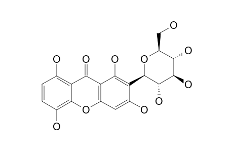 NIGRICANSIDE;2-BETA-D-GLUCOPYRANOSYL-1,3,5,8-TETRAHYDROXY-9H-XANTHENE-9-ONE