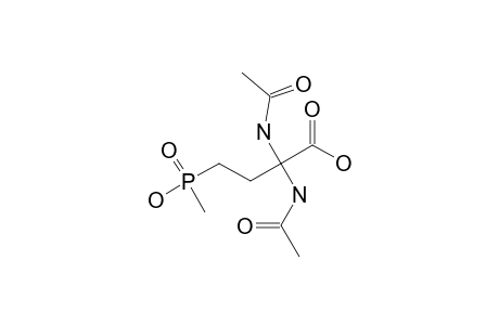 2,2-diacetamido-4-(hydroxy-methyl-phosphoryl)butyric acid