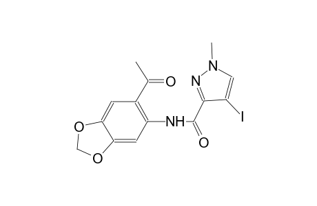 N-(6-acetyl-1,3-benzodioxol-5-yl)-4-iodo-1-methyl-1H-pyrazole-3-carboxamide