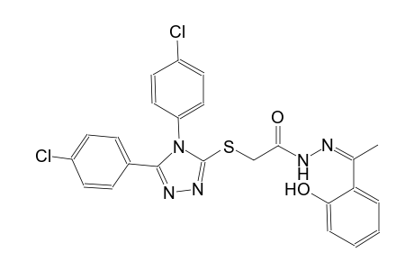 2-{[4,5-bis(4-chlorophenyl)-4H-1,2,4-triazol-3-yl]sulfanyl}-N'-[(Z)-1-(2-hydroxyphenyl)ethylidene]acetohydrazide