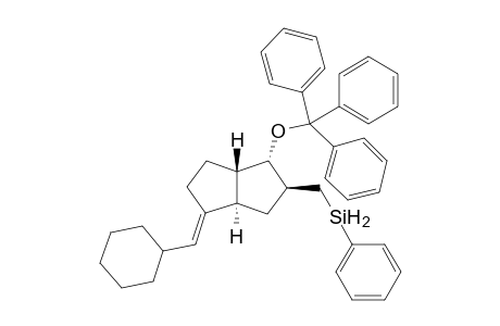 (5E,1R*,2R*,4R*,8S*)-5-(Cyclohexylmethylene)-2-[(phenylsilyl)methyl]-1-[(triphenylmethyl)oxy]bicyclo[3.3.0]octane
