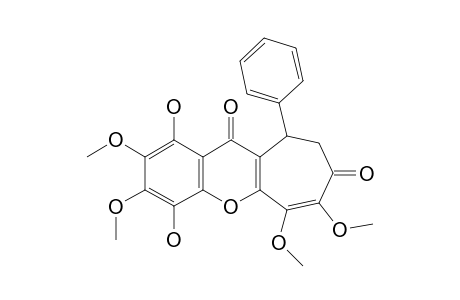 DIDYMOCALYXIN-A;(+/-)-1,4-DIHYDROXY-2,3,6,7-TETRAMETHOXY-10-PHENYL-9,10-DIHYDROCYCLOHEPTA-[2,1-B]-4H-CHROMENE-8,11-DIONE