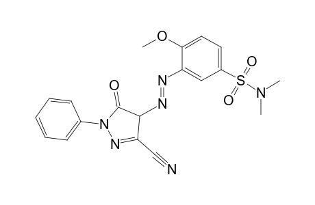 Benzenesulfonamide, 3-[2-(3-cyano-4,5-dihydro-5-oxo-1-phenyl-1H-pyrazol-4-yl)diazenyl]-4-methoxy-N,N-dimethyl-