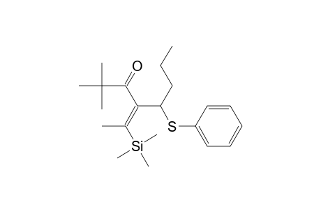 3-Octanone, 2,2-dimethyl-5-(phenylthio)-4-[1-(trimethylsilyl)ethylidene]-