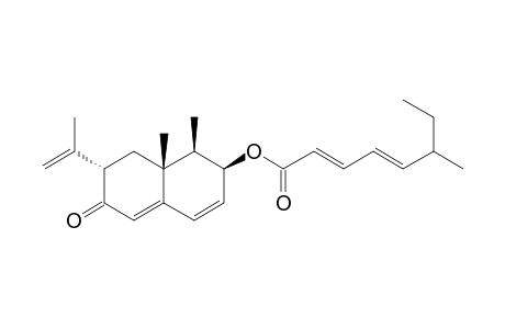 2,4-Octadienoic acid, 6-methyl-, 1,2,6,7,8,8a-hexahydro-1,8a-dimethyl-7-(1-methylethenyl)-6-oxo-2-naphthalenyl ester, [1.alpha.,2.alpha.(2E,4E,6S*),7.beta.,8a.alpha.]-(+)-