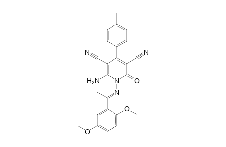 6-Amino-1-[1-(2,5-dimethoxyphenyl)ethylideneamino)-2-oxo-4-p-tolyl-1,2-dihy-dropyridine-3,5-dicarbonitrile