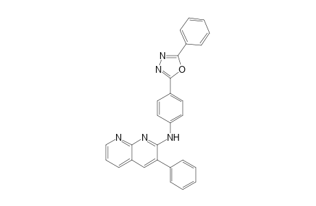 5-Phenyl-2-[4-(3-phenyl-1,8-naphthyridin-2-ylamino)phenyl]-1,3,4-oxadiazole