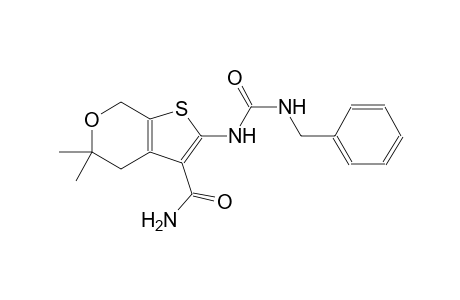 5H-thieno[2,3-c]pyran-3-carboxamide, 4,7-dihydro-5,5-dimethyl-2-[[[(phenylmethyl)amino]carbonyl]amino]-