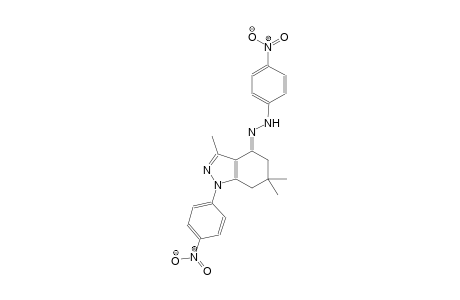 (4E)-3,6,6-trimethyl-1-(4-nitrophenyl)-1,5,6,7-tetrahydro-4H-indazol-4-one (4-nitrophenyl)hydrazone