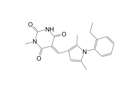 (5E)-5-{[1-(2-ethylphenyl)-2,5-dimethyl-1H-pyrrol-3-yl]methylene}-1-methyl-2,4,6(1H,3H,5H)-pyrimidinetrione