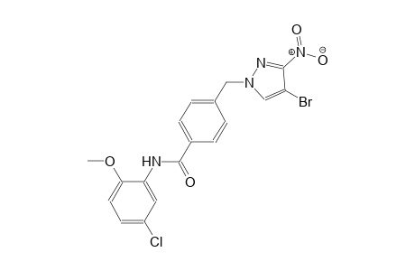 4-[(4-bromo-3-nitro-1H-pyrazol-1-yl)methyl]-N-(5-chloro-2-methoxyphenyl)benzamide