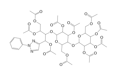 .beta.-D-Glucopyranoside, 2,3-bis(acetyloxy)-1-[(acetyloxy)(2-phenyl-2H-1,2,3-triazol-4-yl)methyl]propyl 4-O-(2,3,4,6-tetra-O-acetyl-.beta.-D-glucopyranosyl)-, triacetate (ester)