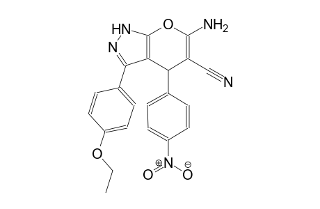 6-amino-3-(4-ethoxyphenyl)-4-(4-nitrophenyl)-1,4-dihydropyrano[2,3-c]pyrazole-5-carbonitrile