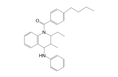 N-[1-(4-butylbenzoyl)-2-ethyl-3-methyl-1,2,3,4-tetrahydro-4-quinolinyl]-N-phenylamine