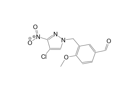 3-[(4-chloro-3-nitro-1H-pyrazol-1-yl)methyl]-4-methoxybenzaldehyde
