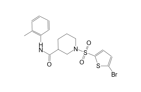 1-[(5-bromo-2-thienyl)sulfonyl]-N-(2-methylphenyl)-3-piperidinecarboxamide