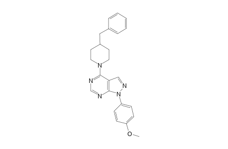1-(4-Methoxyphenyl)-4-[4-(phenylmethyl)-1-piperidinyl]pyrazolo[3,4-d]pyrimidine
