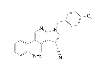 5-(2-Aminophenyl)-3-cyano-1-(p-methoxybenzyl)-4-methylpyrrolo[2,3-b]pyridine