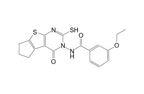 3-ethoxy-N-(4-oxo-2-sulfanyl-6,7-dihydro-4H-cyclopenta[4,5]thieno[2,3-d]pyrimidin-3(5H)-yl)benzamide