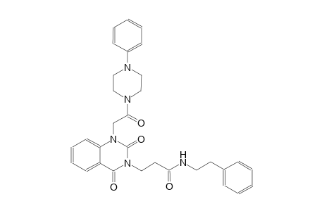 3-(2,4-dioxo-1-[2-oxo-2-(4-phenyl-1-piperazinyl)ethyl]-1,4-dihydro-3(2H)-quinazolinyl)-N-(2-phenylethyl)propanamide
