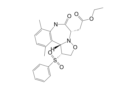 5-ETHOXYCARBONYLMETHYL-1,2,7,11B-TETRAHYDRO-8,11-DIMETHYL-1-PHENYLSULFONYLISOXAZOLO-[2,3-D]-[1,4]-BENZODIAZEPIN-6(5H)-ONE