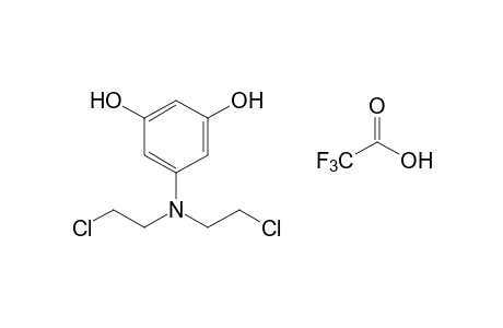 5-[bis(2-chloroethyl)amino]resorcinol, trifluoroacetate (1:1) (solvate)