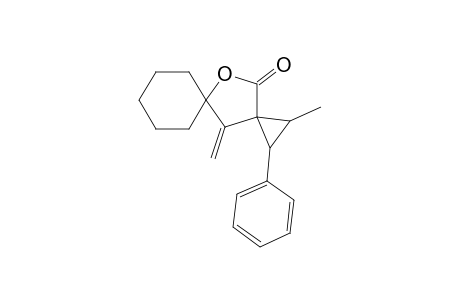 (+-)-1-Methyl-4-methylene-2-phenyl-11-oxadispiro[2.1.5.2]dodecan-12-one
