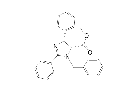1H-Imidazole-5-carboxylic acid, 4,5-dihydro-2,4-diphenyl-1-(phenylmethyl)-, methyl ester, cis-