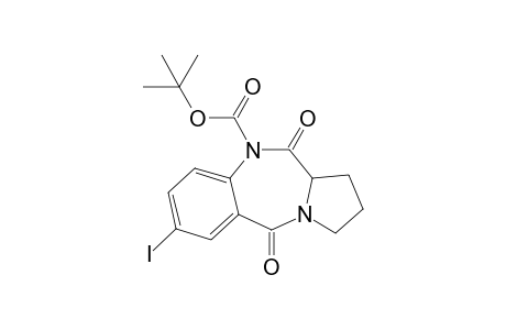 t-Butyl 7-iodo-5,11-dioxo-2,3,5,10,11,11a-hexahydro-1H-pyrrolo[2,1-c]-[1,4]benzodiazepine-10-carboxylate