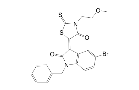 (3Z)-1-benzyl-5-bromo-3-[3-(2-methoxyethyl)-4-oxo-2-thioxo-1,3-thiazolidin-5-ylidene]-1,3-dihydro-2H-indol-2-one