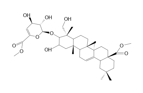 2beta,23-DIHYDROXY-3-O-(4-DEOXY-beta-L-THREO-HEX-4-ENOPYRANOSIDURONIC ACID)-OLEAN-12-EN-28-OIC ACID DIMETHYL ESTER