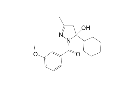 5-Cyclohexyl-1-(3-methoxybenzoyl)-3-methyl-4,5-dihydro-1H-pyrazol-5-ol