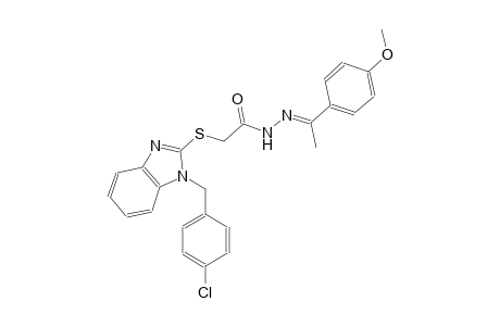 acetic acid, [[1-[(4-chlorophenyl)methyl]-1H-benzimidazol-2-yl]thio]-, 2-[(E)-1-(4-methoxyphenyl)ethylidene]hydrazide