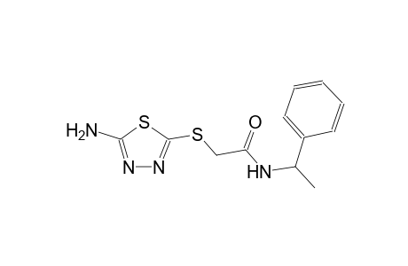 2-[(5-amino-1,3,4-thiadiazol-2-yl)sulfanyl]-N-(1-phenylethyl)acetamide