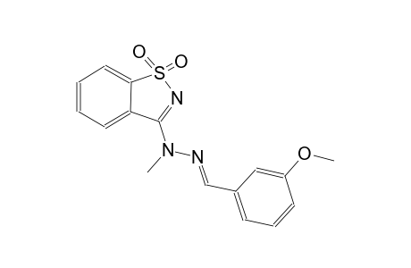 benzaldehyde, 3-methoxy-, (1,1-dioxido-1,2-benzisothiazol-3-yl)methylhydrazone