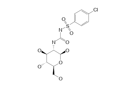 2-DEOXY-2-(4-CHLOROPHENYLSULFONYLUREA)-D-GLUCOPYRANOSE;BETA-ISOMER