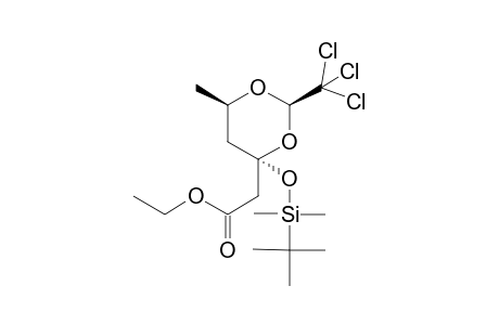 2-[(2R,4S,6R)-4-[tert-butyl(dimethyl)silyl]oxy-6-methyl-2-(trichloromethyl)-1,3-dioxan-4-yl]acetic acid ethyl ester