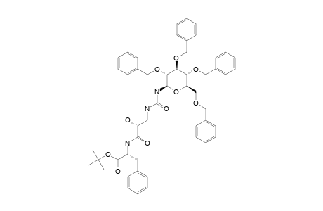 TERT.-BUTYL-N-[(2S)-2-HYDROXY-1-OXO-3-[3-(2,3,4,6-TETRA-O-BENZYL-BETA-D-GLUCOPYRANOSYL)-UREIDO]-PROPYL]-PHENYLALANINATE