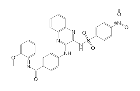 N-(2-methoxyphenyl)-4-[(3-{[(4-nitrophenyl)sulfonyl]amino}-2-quinoxalinyl)amino]benzamide