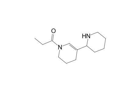 Pyridine, 1,2,3,4-tetrahydro-1-(1-oxopropyl)-5-(2-piperidinyl)-