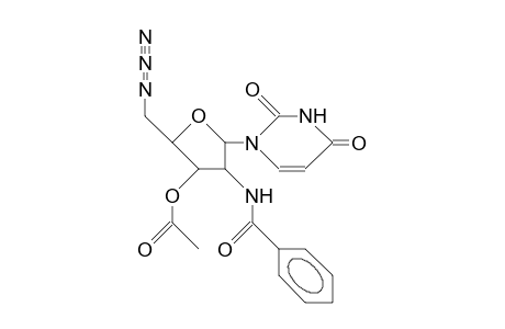 1-(3-O-Acetyl-5-azido-2-benzamido-2,5-dideoxy-B-D-arabinofuranosyl)-uracil